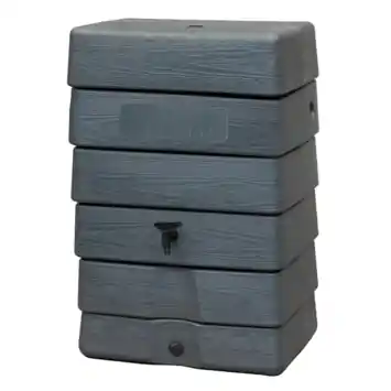 Regenton muurtank UrbanStyle 168 L antraciet kunststof 40 x 60 x 90 cm