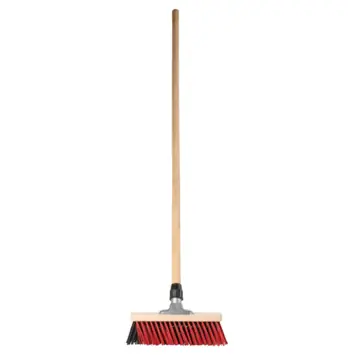 Straatbezem 30 cm met steel 140 cm