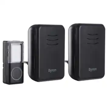 Byron DBY-22354 Draadloze deurbel Complete set 150m Zwart