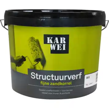 KARWEI structuurverf mat wit 10 liter