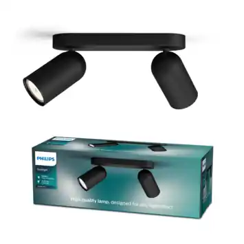 Philips duospot Pongee zwart