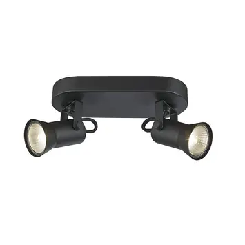 KARWEI spot Mic mat zwart 2-lichts