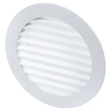 Sanivesk luchtrooster kunststof rond wit Ø 125 mm