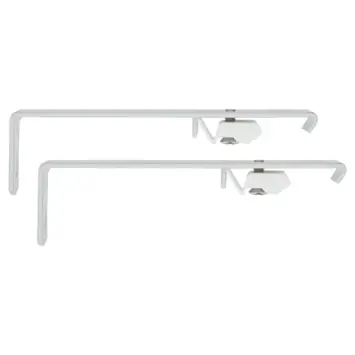 10 cm wandsteun gordijnrail Endless wit 2 stuks