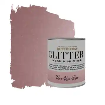 Rust-Oleum glitterverf medium shimmer rose 750 ml