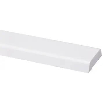 Koplat schuin grenen wit gelakt 12x45mm 270cm