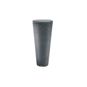Waterform regenton Tubo 320L graniet look 67 x 67 x 156 cm met plantenschaal