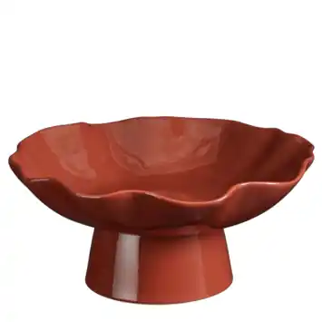 Decoratie schaal rood - h15,5xd34,5cm