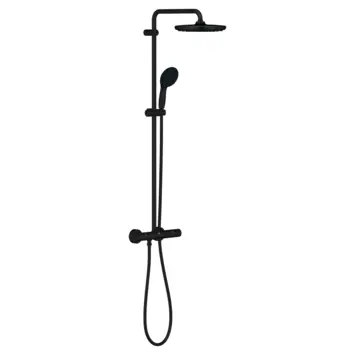 Grohe regendoucheset Quickfix Vitalio Start met handdouche 2 standen zwart - hartafstand kraan 15 cm