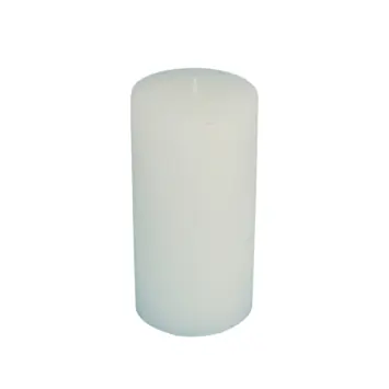 Kaars stomp rustiek wit 13 x 6,8 cm