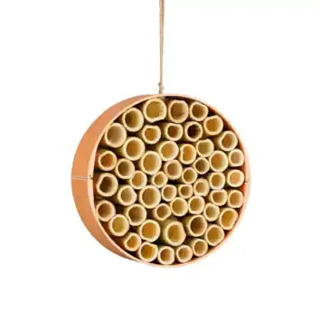 Insectenhotel - H6 x ø21 cm - Oranje