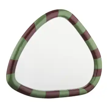 Spiegel organisch bruin groen 35x35cm