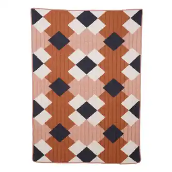 Plaid bruin folklore - l180xb130cm