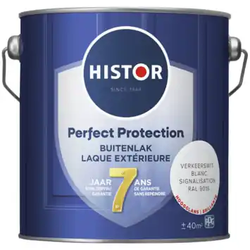 Histor Perfect Protection buitenlak hoogglans RAL 9016 verkeerswit 2,5 liter