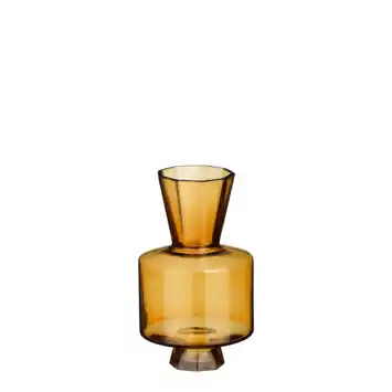 Vaas glas bruin - h18xd11 cm