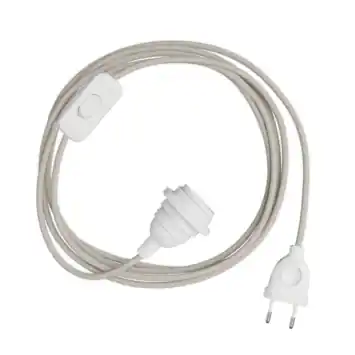 Plug-in hanglamp + fitting creme