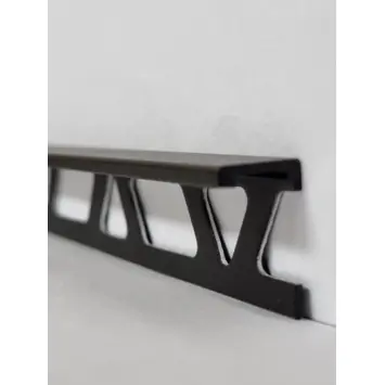 Tegelprofiel recht mat zwart metaal 12,5 mm 270 cm