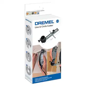Dremel multitool accessoires - lijn- en cirkelgeleider + spiraalmes - tot 300 mm