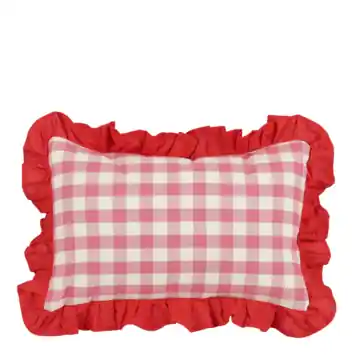 Kussen ruit roze - l55xb35xh10cm