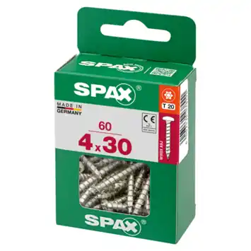 Spax schroef bolkop wirox 4x30 mm 60 stuks