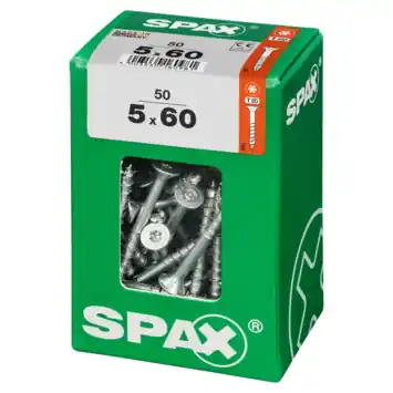 Spax schroef T-Star Plus geel 5x60 mm 50 stuks