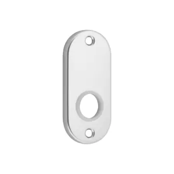 Patentrozet ovaal aluminium 80 x 5 x 35 mm 2 stuks