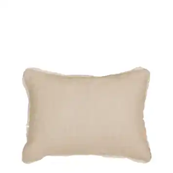 Kussen ruffled beige 35 x 25 cm