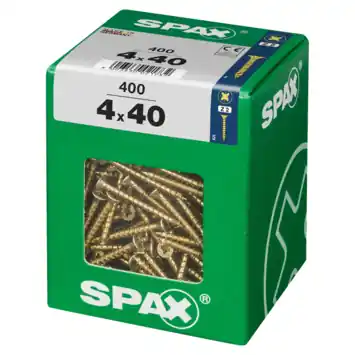 Spax schroef pozi yellox 4x40 mm 400 stuks
