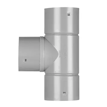 Martens T-stuk PVC grijs t.b.v. drainagebuis 80x80x80 mm