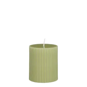 Pilaar kaars licht groen - h8xd7cm