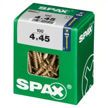 Spax schroef pozi yellox 4x45 mm 100 stuks