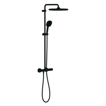 GROHE Vitalio Comfort 250 douchesysteem met thermostaatkraan mat zwart