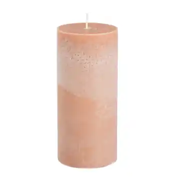 Pilaar kaars stearine roze - h15xd6,8cm