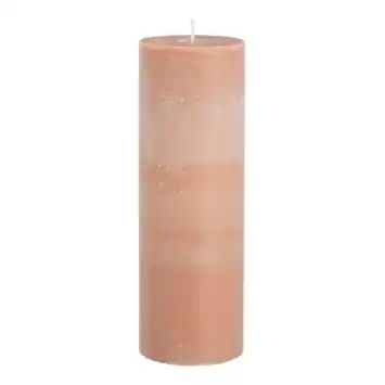 Pilaar kaars stearine roze - h20xd6,8cm