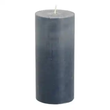 Pilaar kaars stearine blauw - h15xd6,8cm
