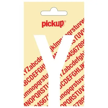 Pickup plakletter Y wit mat 90 mm