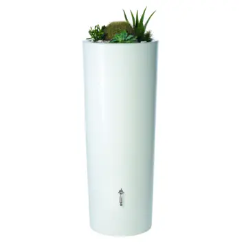 Regenton Color coco met plantenbak 350L + kraantje en vulautomaat