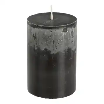 Pilaar kaars stearine zwart - h10xd6,8cm