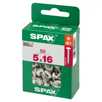 Spax schroef bolkop wirox 5x16 mm 50 stuks