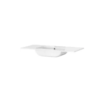 Tiger T-Line Oval inbouwwastafel 101 cm meubel wit