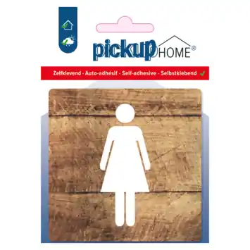 Pickup Route Acryl Dames hout 9 x 9 cm