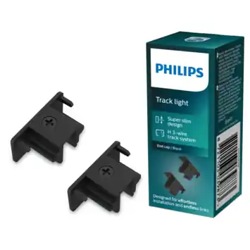 Philips EasyLink afsluitstuk railverlichting zwart 2 stuks