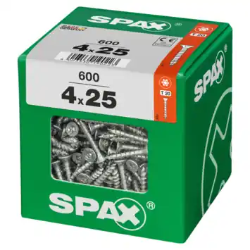 Spax universele schroef 4 x 25 mm wirox 600 stuks