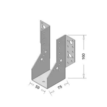 Waelbers raveeldrager zwaar 59 x 160 mm verzinkt