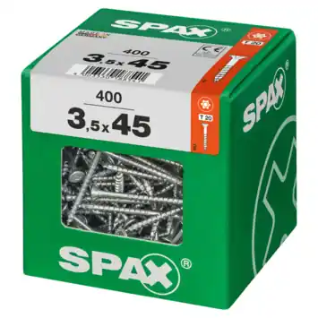 Spax universele schroef 3,5 x 45 mm wirox 400 stuks