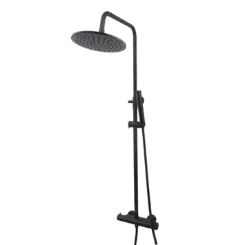 Marho Valdra thermostatische regendouche set opbouw mat zwart