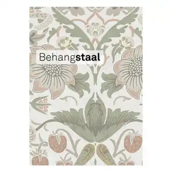 Behangstaal vliesbehang William Morris at Home Strawberry Thief Saliegroen & Roze (dessin 124233)