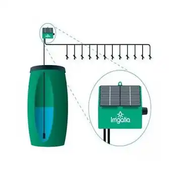 Irrigatia SOL-C12L irrigatie systeem voor regenton op zonne-energie met 12 irrigatie-eenheden