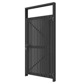 Tuinpoort pakket Andalusië verticaal hout zwart 5 x 99 x 178 cm