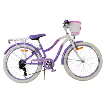 Volare Lovely kinderfiets paars wit 24 inch